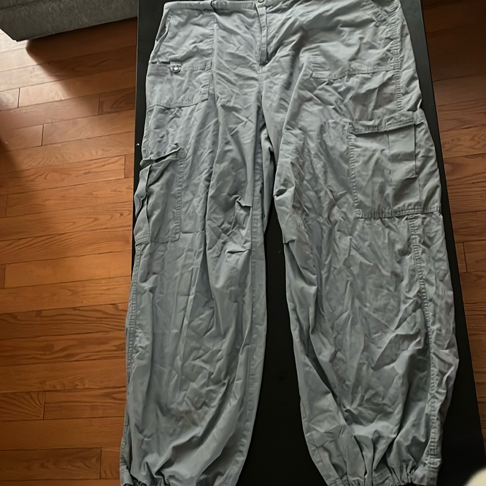 light blue/purple ballooon cargo pants